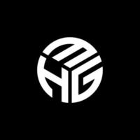 mhg-Brief-Logo-Design auf schwarzem Hintergrund. mhg kreatives Initialen-Brief-Logo-Konzept. mhg Briefgestaltung. vektor