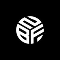 nbf-Brief-Logo-Design auf schwarzem Hintergrund. nbf kreative Initialen schreiben Logo-Konzept. nbf Briefgestaltung. vektor