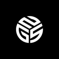 ngs-Brief-Logo-Design auf schwarzem Hintergrund. ngs kreative Initialen schreiben Logo-Konzept. ngs Briefgestaltung. vektor
