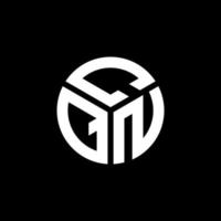 cqn-Buchstaben-Logo-Design auf schwarzem Hintergrund. cqn kreative Initialen schreiben Logo-Konzept. cqn Briefgestaltung. vektor