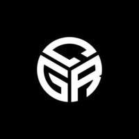 cgr-Brief-Logo-Design auf schwarzem Hintergrund. cgr kreative Initialen schreiben Logo-Konzept. cgr-briefdesign. vektor