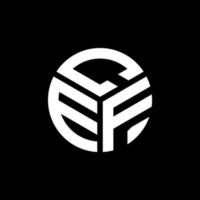 cef-Brief-Logo-Design auf schwarzem Hintergrund. cef kreative Initialen schreiben Logo-Konzept. cef Briefgestaltung. vektor