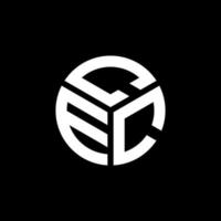 CEC-Brief-Logo-Design auf schwarzem Hintergrund. cec kreative Initialen schreiben Logo-Konzept. cec-Briefgestaltung. vektor