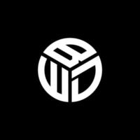 bwd-Buchstaben-Logo-Design auf schwarzem Hintergrund. bwd kreative Initialen schreiben Logo-Konzept. bwd Briefgestaltung. vektor