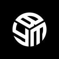 Bym-Brief-Logo-Design auf schwarzem Hintergrund. bym kreatives Initialen-Buchstaben-Logo-Konzept. bym Briefgestaltung. vektor