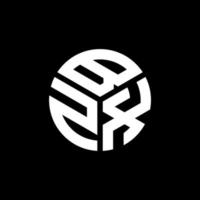 bzx-Buchstaben-Logo-Design auf schwarzem Hintergrund. bzx kreative Initialen schreiben Logo-Konzept. bzx Briefdesign. vektor