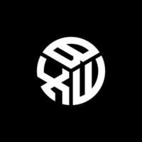 bxw brev logotyp design på svart bakgrund. bxw kreativa initialer brev logotyp koncept. bxw bokstavsdesign. vektor