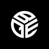 bqe-Brief-Logo-Design auf schwarzem Hintergrund. bqe kreative Initialen schreiben Logo-Konzept. bqe Briefgestaltung. vektor