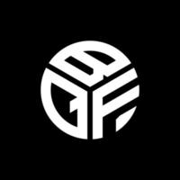 bqf-Brief-Logo-Design auf schwarzem Hintergrund. bqf kreative Initialen schreiben Logo-Konzept. bqf Briefgestaltung. vektor
