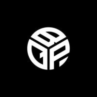 bqp-Brief-Logo-Design auf schwarzem Hintergrund. bqp kreative Initialen schreiben Logo-Konzept. bqp Briefgestaltung. vektor