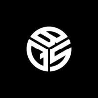 bqs brev logotyp design på svart bakgrund. bqs kreativa initialer brev logotyp koncept. bqs bokstavsdesign. vektor