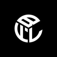bfl-Brief-Logo-Design auf schwarzem Hintergrund. bfl kreatives Initialen-Brief-Logo-Konzept. bfl Briefgestaltung. vektor
