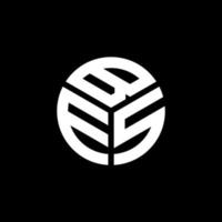 bes-Brief-Logo-Design auf schwarzem Hintergrund. bes kreatives Initialen-Buchstaben-Logo-Konzept. bes Briefdesign. vektor