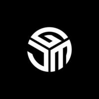 gjm-Buchstaben-Logo-Design auf schwarzem Hintergrund. gjm kreative Initialen schreiben Logo-Konzept. gjm Briefgestaltung. vektor