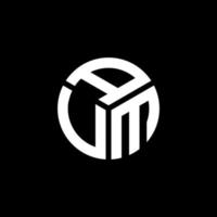 avm-Brief-Logo-Design auf schwarzem Hintergrund. avm creative initials letter logo-konzept. avm Briefgestaltung. vektor