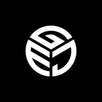 gej-Buchstaben-Logo-Design auf schwarzem Hintergrund. gej kreative Initialen schreiben Logo-Konzept. gej Briefgestaltung. vektor