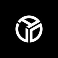 Avo-Brief-Logo-Design auf schwarzem Hintergrund. avo kreatives Initialen-Buchstaben-Logo-Konzept. Avo-Briefgestaltung. vektor