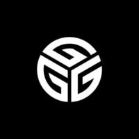 ggg-Buchstaben-Logo-Design auf schwarzem Hintergrund. ggg kreative Initialen schreiben Logo-Konzept. ggg Briefgestaltung. vektor