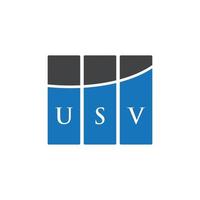 USV-Brief-Logo-Design auf weißem Hintergrund. usv kreative Initialen schreiben Logo-Konzept. USV-Briefgestaltung. vektor