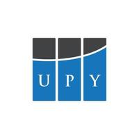 Upy-Buchstaben-Logo-Design auf weißem Hintergrund. Upy kreatives Initialen-Buchstaben-Logo-Konzept. Upy Briefdesign. vektor