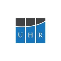 uhr brief logo design auf weißem hintergrund. uhr kreative initialen schreiben logokonzept. uhr Briefgestaltung. vektor