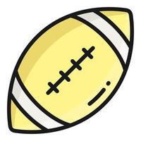 Rugby-Ball-Vektorsymbol, Schul- und Bildungssymbol vektor