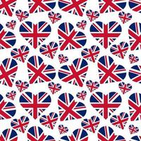 Herz der Briten. nahtloses Muster. abstrakter Hintergrund. Poster, Geschenkpapier, Buchumschlag, Banner, Vorlage usw vektor