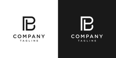 kreativa bokstaven bb monogram logotyp design ikon mall vit och svart bakgrund vektor