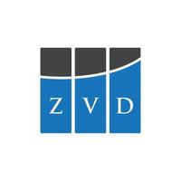 zvd-Brief-Logo-Design auf weißem Hintergrund. zvd kreative Initialen schreiben Logo-Konzept. zvd Briefgestaltung. vektor