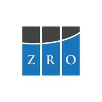 zro brev logotyp design på vit bakgrund. zro kreativa initialer brev logotyp koncept. zro bokstavsdesign. vektor