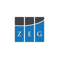 zeg-Buchstaben-Logo-Design auf weißem Hintergrund. zeg kreative Initialen schreiben Logo-Konzept. zeg Briefdesign. vektor