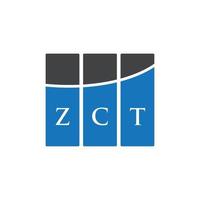 zct-Brief-Logo-Design auf weißem Hintergrund. zct kreative Initialen schreiben Logo-Konzept. zct Briefgestaltung. vektor