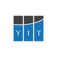 YIT-Brief-Logo-Design auf weißem Hintergrund. yit kreative Initialen schreiben Logo-Konzept. yit Briefgestaltung. vektor