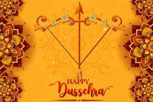 glad dussehra festival affischdesign vektor