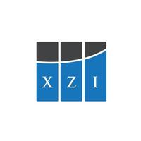 xzi brev logotyp design på vit bakgrund. xzi kreativa initialer bokstavslogotyp koncept. xzi bokstavsdesign. vektor