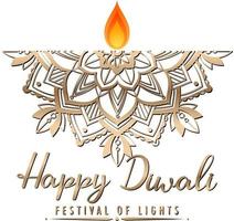 glad diwali festival av ljus affisch vektor