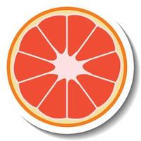 skivad grapefrukt i tecknad stil vektor