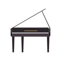 Piano Grand Vektor Musik Illustration Instrument schwarz musikalisch isoliert klassisch weiß Symbol. Key-Konzert-Hintergrund-Sound