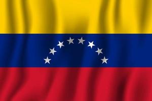 venezuela realistische wehende flaggenvektorillustration. Hintergrundsymbol des nationalen Landes. Tag der Unabhängigkeit vektor