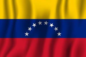 Venezuela realistiska viftande flagga vektorillustration. nationellt land bakgrundssymbol. självständighetsdag vektor