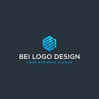 bei initial logo design vektor