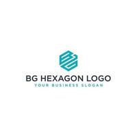 bg Hexagon-Logo-Design-Vektor vektor