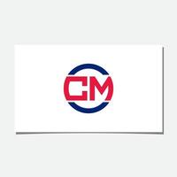 cm i cirkel eller ocm logotyp design vektor