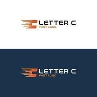 c schneller Logo-Design-Vektor vektor