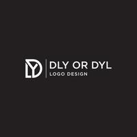 dly- oder dyl-Logo-Designvektor vektor