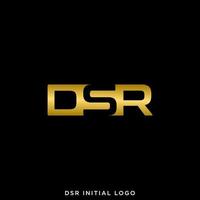 dsr initial logotyp design vektor