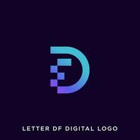 df digitales Flaggen-Logo-Design vektor