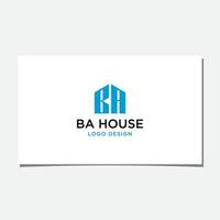 ba-Haus-Logo-Design-Vektor vektor