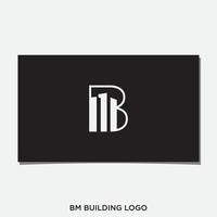 bm-Gebäude-Logo-Design-Vektor vektor