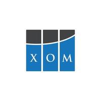 Xom-Brief-Logo-Design auf weißem Hintergrund. xom kreatives Initialen-Buchstaben-Logo-Konzept. Xom-Buchstaben-Design. vektor